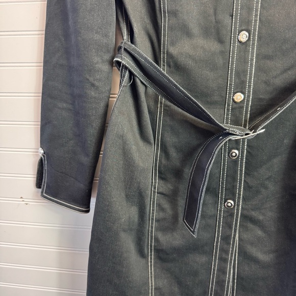 St. John Sport Women’s  Black 3/4 Denim Jacket. Size: Small Logo Pockets - Picture 3 of 16